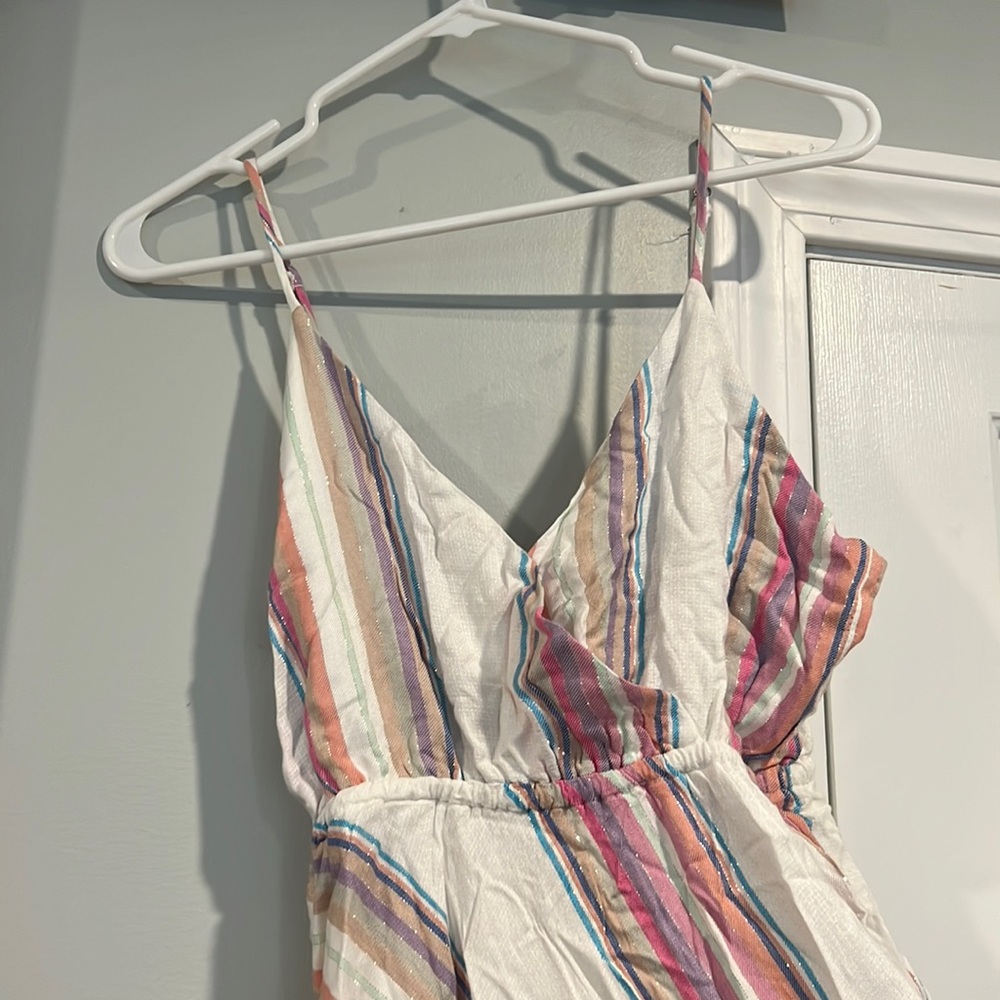 Summer crème and stripe dress